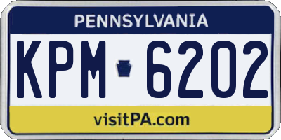 PA license plate KPM6202