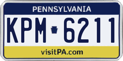 PA license plate KPM6211