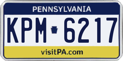 PA license plate KPM6217