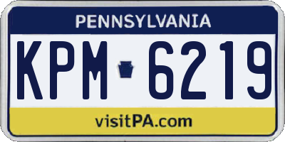 PA license plate KPM6219