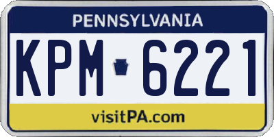 PA license plate KPM6221