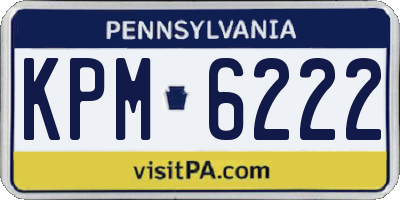 PA license plate KPM6222