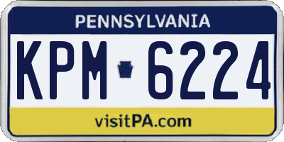 PA license plate KPM6224