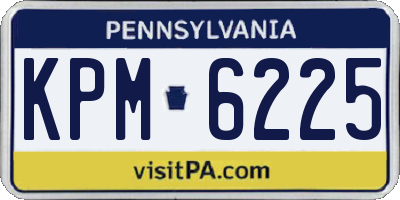 PA license plate KPM6225