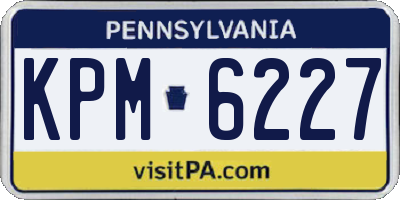 PA license plate KPM6227