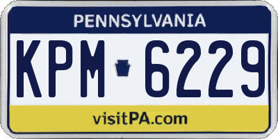 PA license plate KPM6229