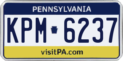PA license plate KPM6237