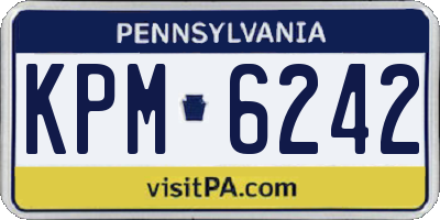 PA license plate KPM6242