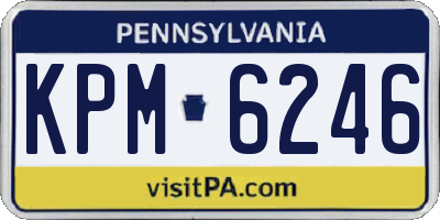PA license plate KPM6246