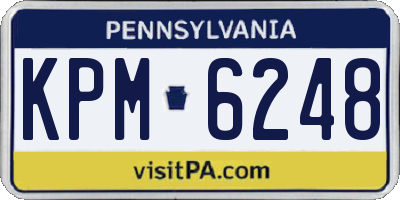 PA license plate KPM6248