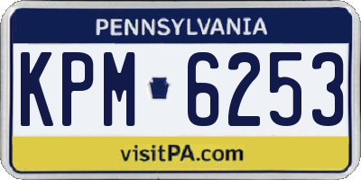 PA license plate KPM6253