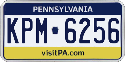PA license plate KPM6256