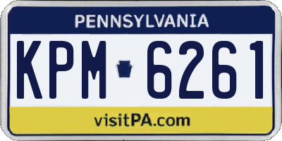 PA license plate KPM6261