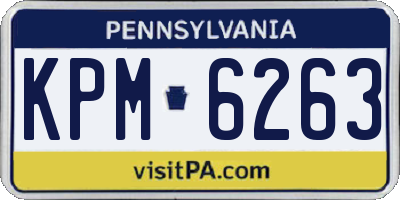 PA license plate KPM6263