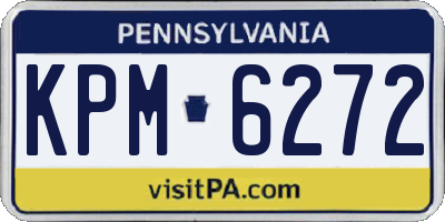 PA license plate KPM6272