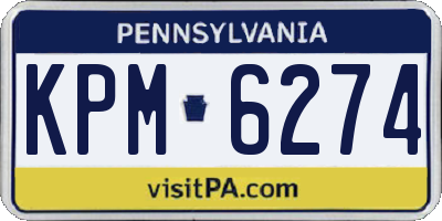 PA license plate KPM6274