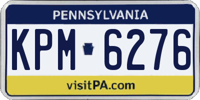 PA license plate KPM6276