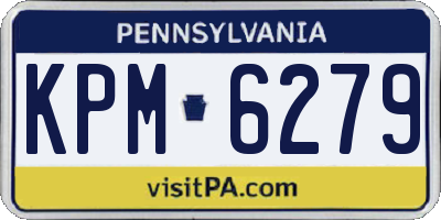 PA license plate KPM6279