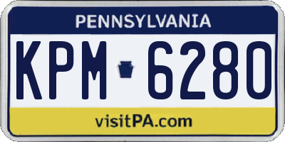 PA license plate KPM6280