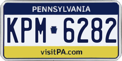 PA license plate KPM6282