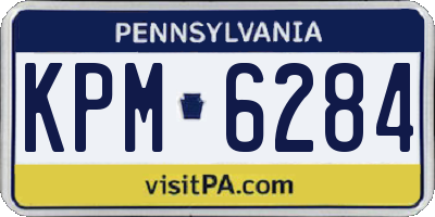 PA license plate KPM6284
