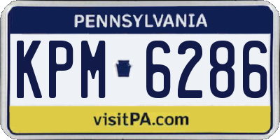 PA license plate KPM6286