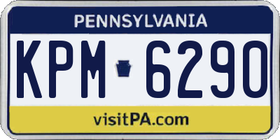 PA license plate KPM6290