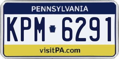 PA license plate KPM6291