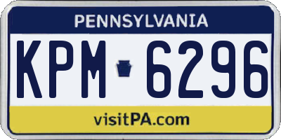 PA license plate KPM6296