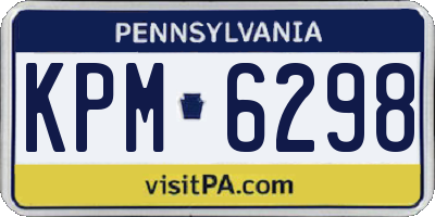 PA license plate KPM6298