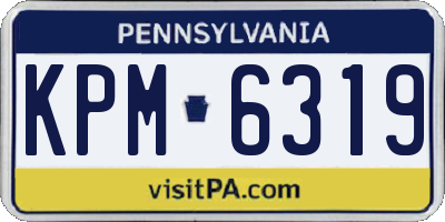 PA license plate KPM6319