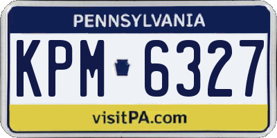 PA license plate KPM6327