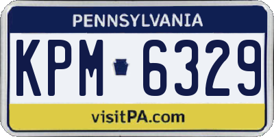 PA license plate KPM6329