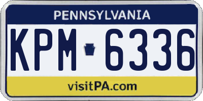 PA license plate KPM6336