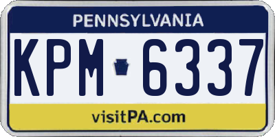 PA license plate KPM6337