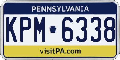 PA license plate KPM6338