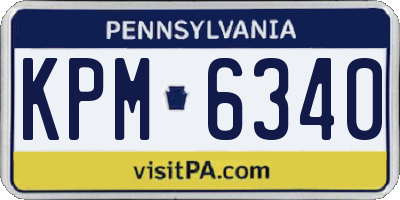 PA license plate KPM6340