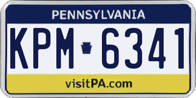 PA license plate KPM6341