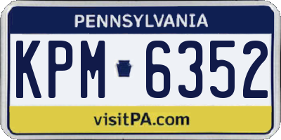 PA license plate KPM6352