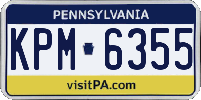 PA license plate KPM6355