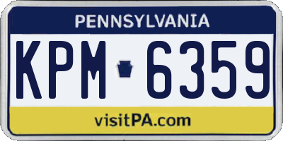 PA license plate KPM6359