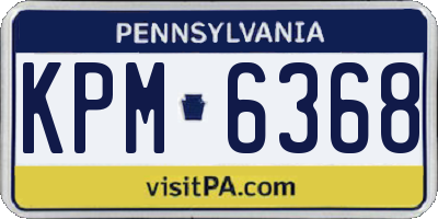 PA license plate KPM6368