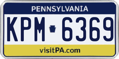 PA license plate KPM6369