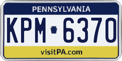 PA license plate KPM6370