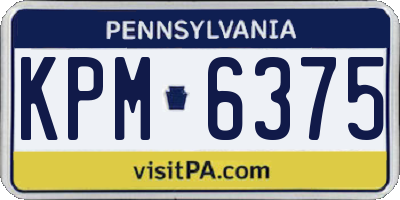 PA license plate KPM6375
