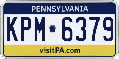 PA license plate KPM6379