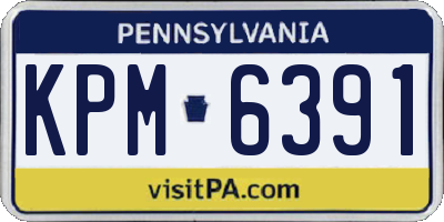 PA license plate KPM6391