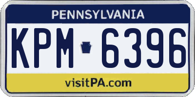 PA license plate KPM6396