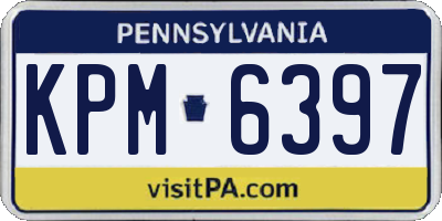 PA license plate KPM6397