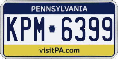PA license plate KPM6399